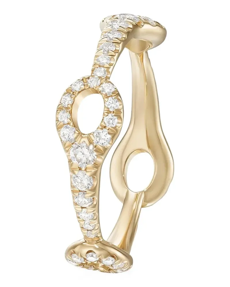 Melissa Kaye Kleiner 18kt Lola Gelbgoldring mit Diamanten Gold