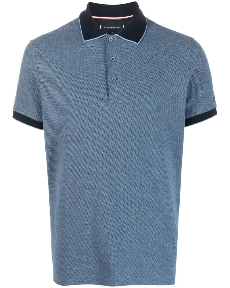 Tommy Hilfiger Poloshirt mit Logo-Patch - Blau Blau