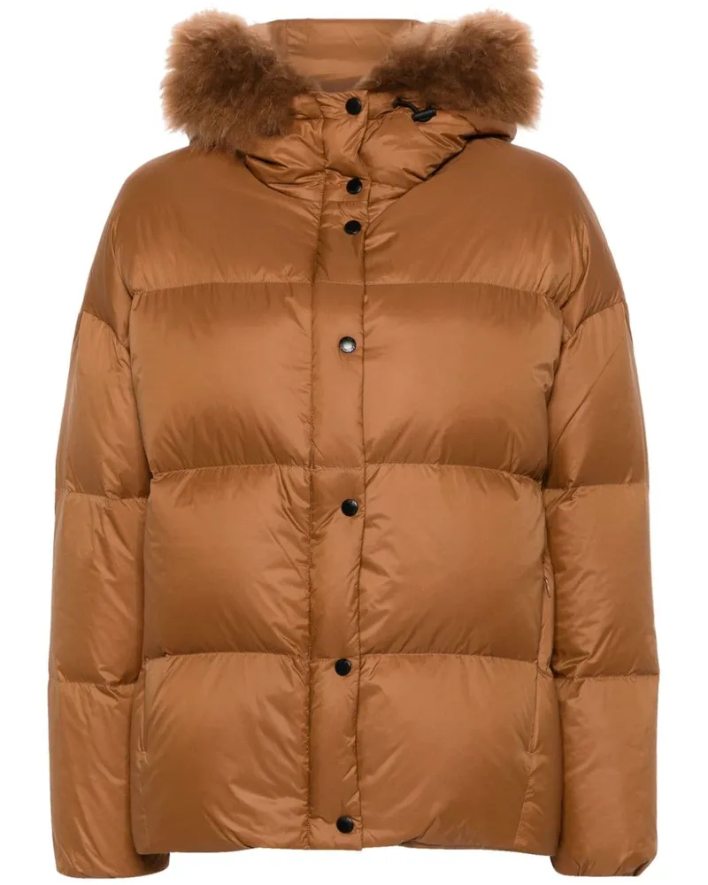 Yves Salomon water-repellent puffer jacket - Braun Braun