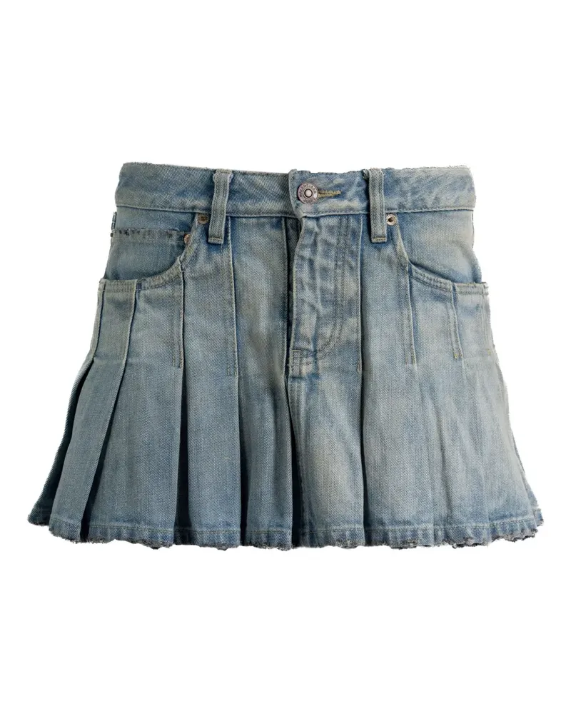 Balenciaga Jeansrock mit Falten - Blau Blau