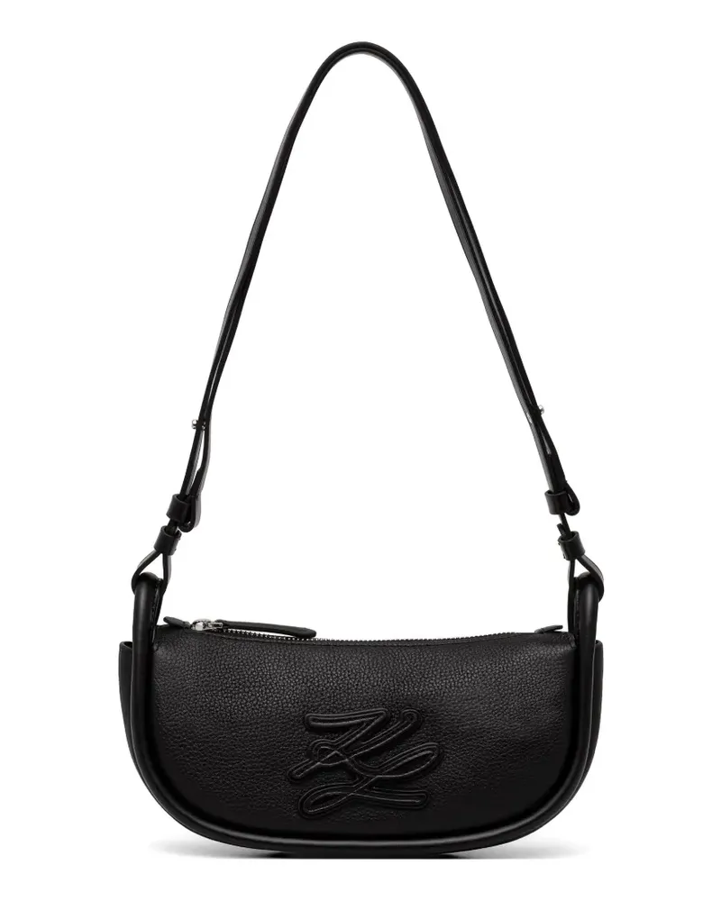 Karl Lagerfeld logo-patch crossbody bag - Schwarz Schwarz