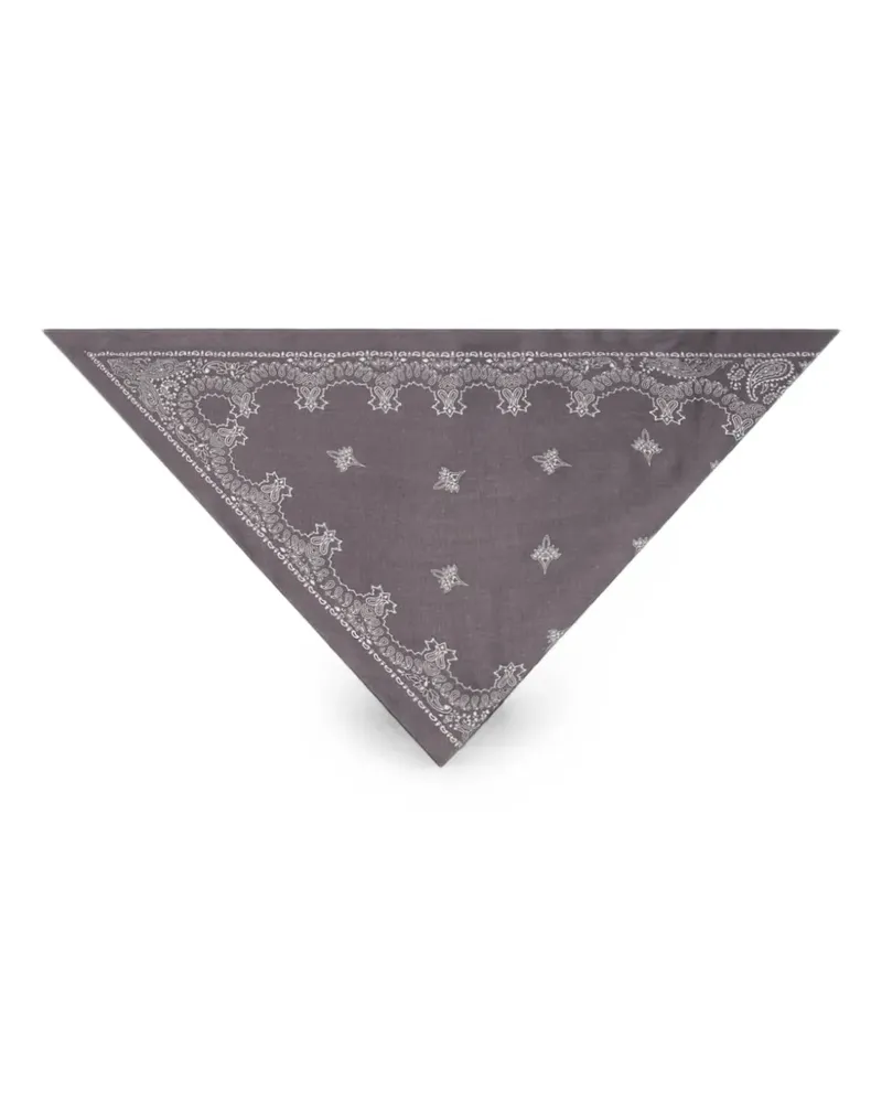 Destin paisley-print wool bandana - Grau Grau