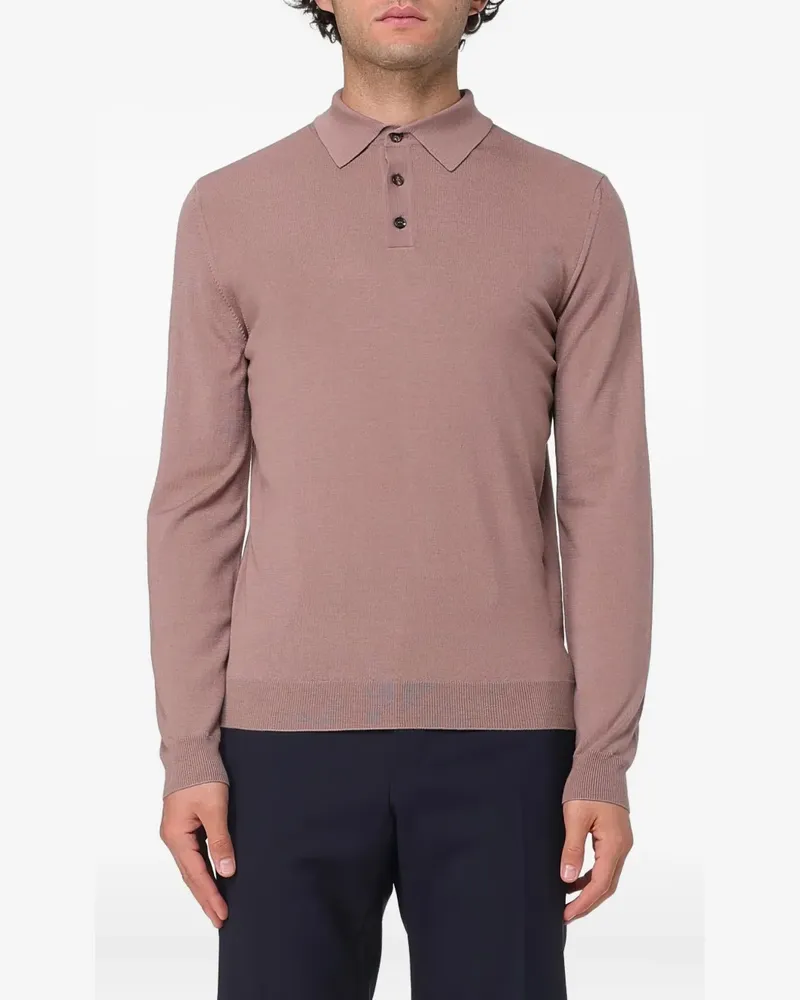 Zanone Poloshirt mit Knopfleiste - Rosa Rosa