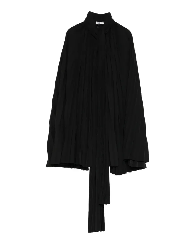Balenciaga Bluse mit Falten - Schwarz Schwarz