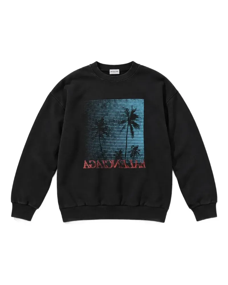Balenciaga Sweatshirt mit Logo-Print - Schwarz Schwarz