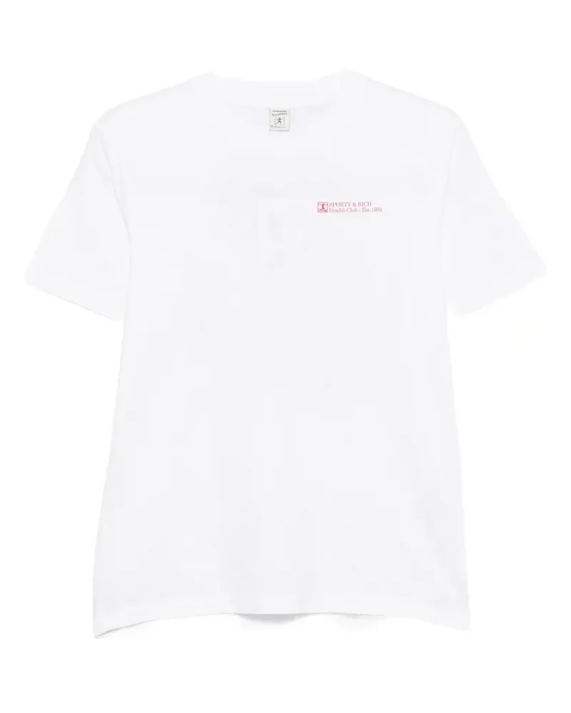 SPORTY & RICH slogan-print short-sleeve T-shirt - Weiß Weiß