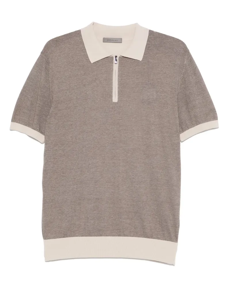 Corneliani Gestricktes Poloshirt - Braun Braun