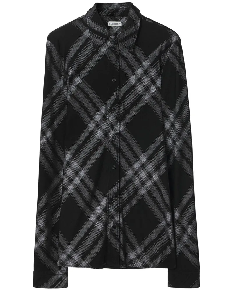 Burberry Kariertes Hemd - Schwarz Schwarz