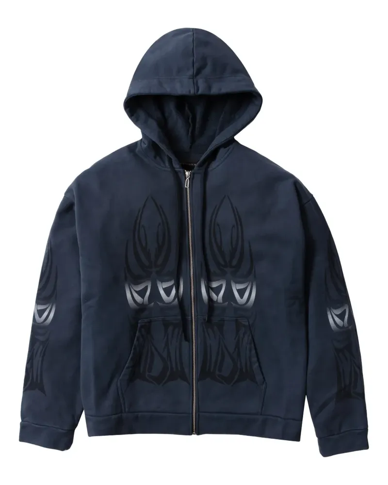 WHO DECIDES WAR Kapuzenjacke mit grafischem Print - Blau Blau