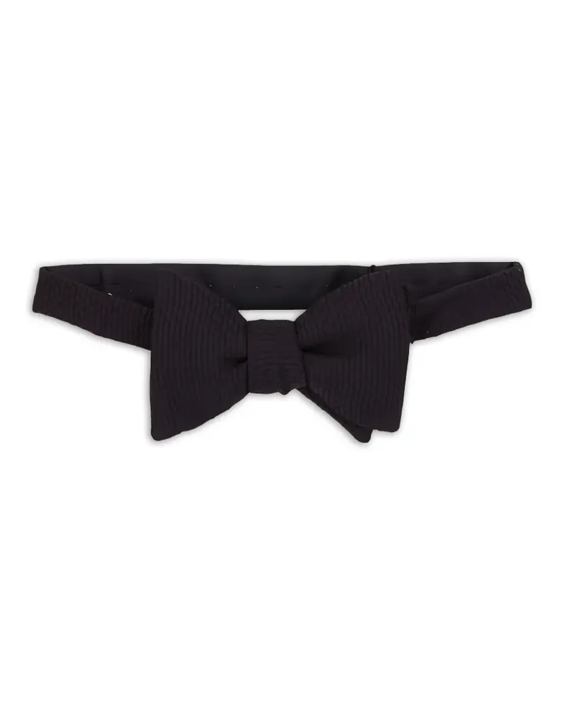 Eton Strukturierte Fliege - Schwarz Schwarz