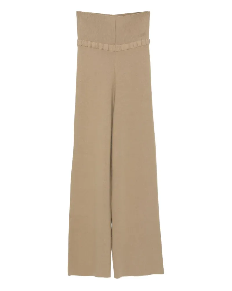 Aya Muse Gerippte Strickhose - Nude Nude