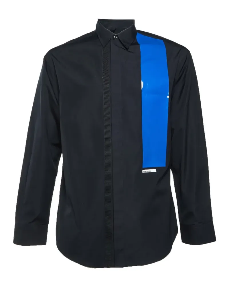 Dsquared2 Hemd in Colour-Block-Optik - Schwarz Schwarz