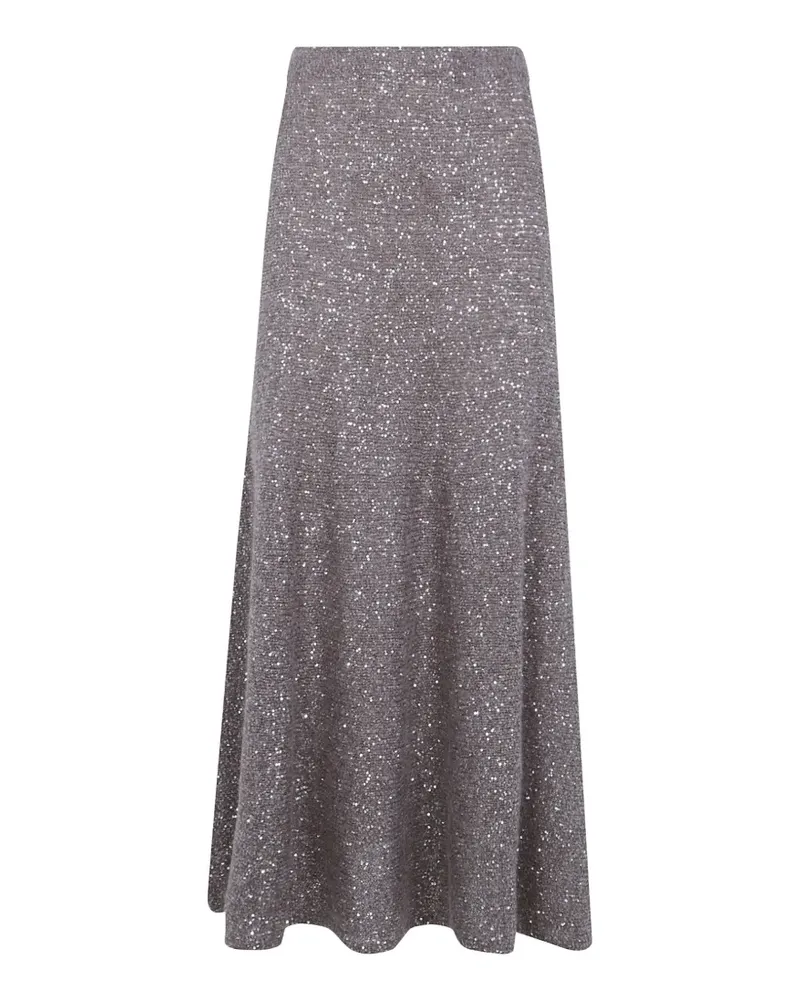 D.EXTERIOR Strickrock mit Pailletten - Grau Grau
