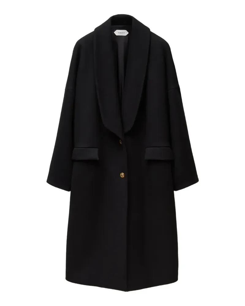 Versace Mantel aus Wolle - Schwarz Schwarz