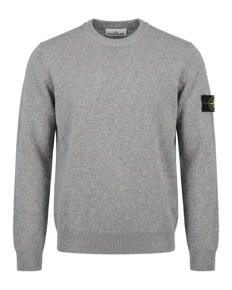 Stone Island logo-patch wool sweater - Grau Grau