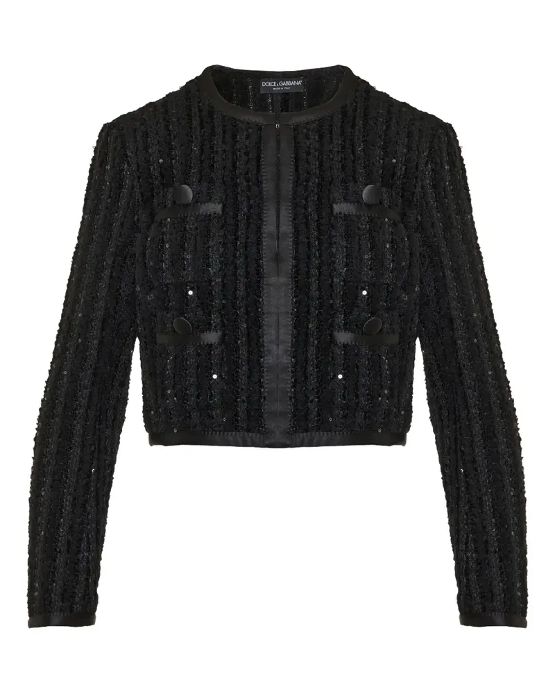 Dolce & Gabbana Tweed-Jacke mit Pailletten - Schwarz Schwarz