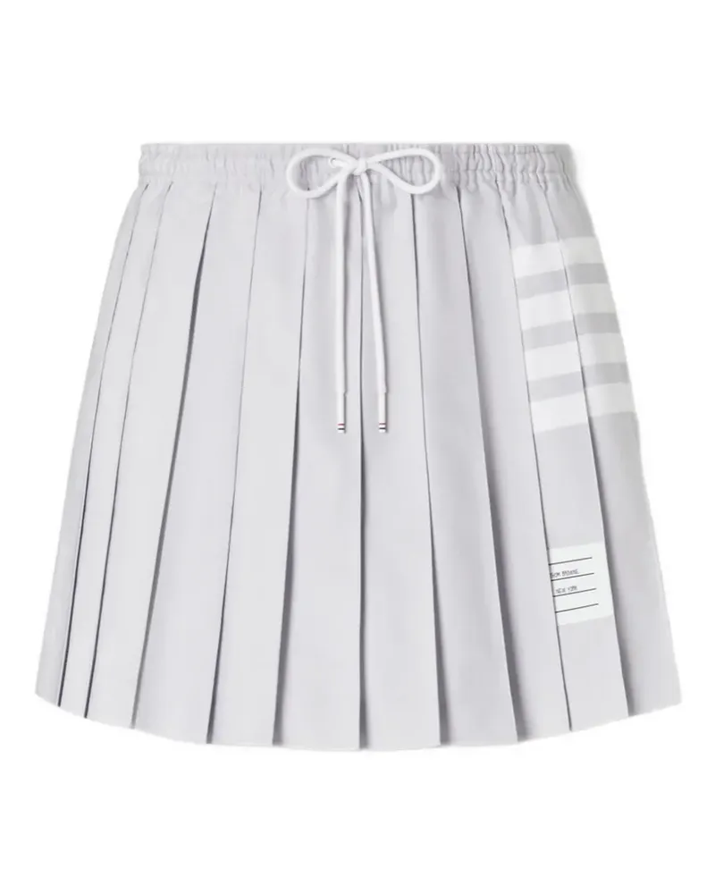 Thom Browne 4-Bar drawstring pleated skirt - Grau Grau