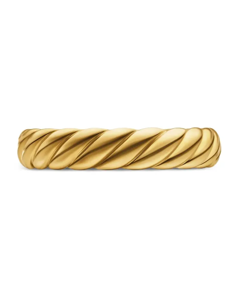 David Yurman 18kt Sculpted Cable Gelbgoldring (4,6mm Gold