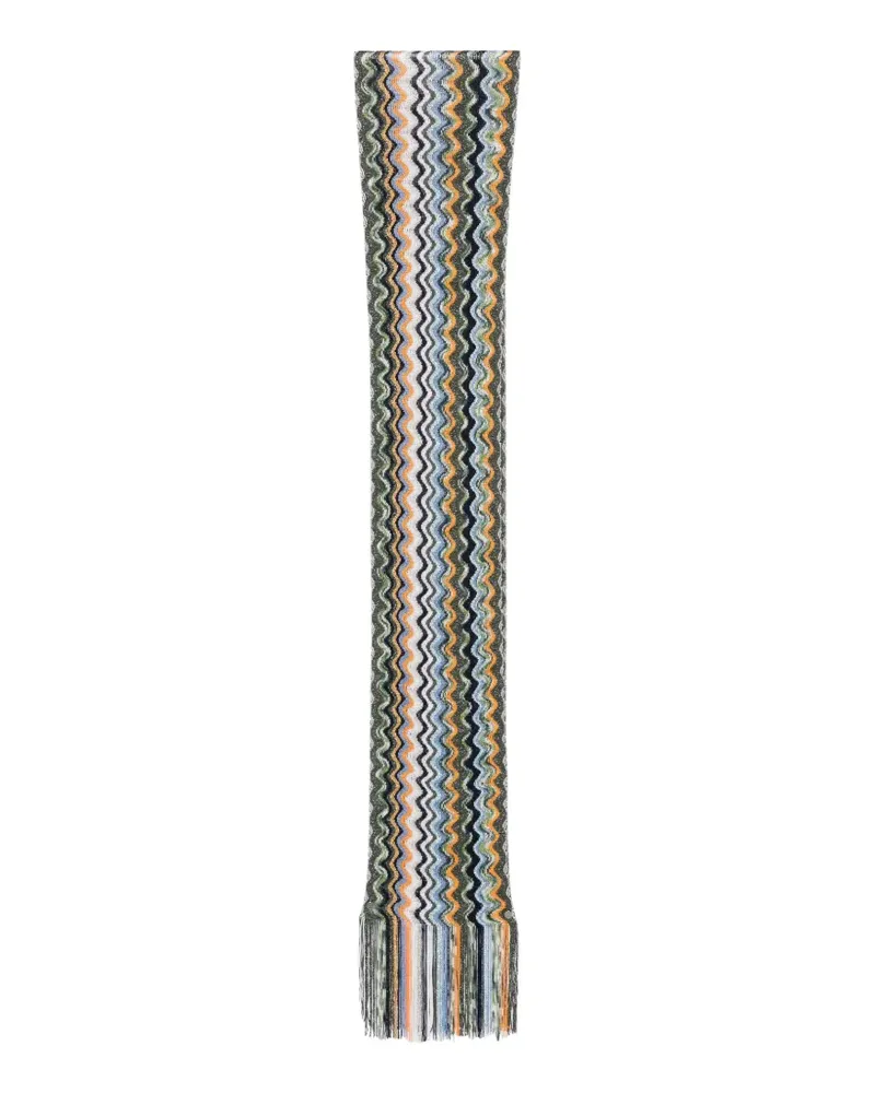 Missoni Schal mit Zickzackmuster - Grün Grün