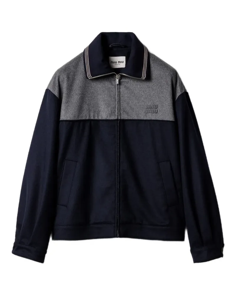 Miu Miu Sweatshirt mit Reißverschluss - Blau Blau