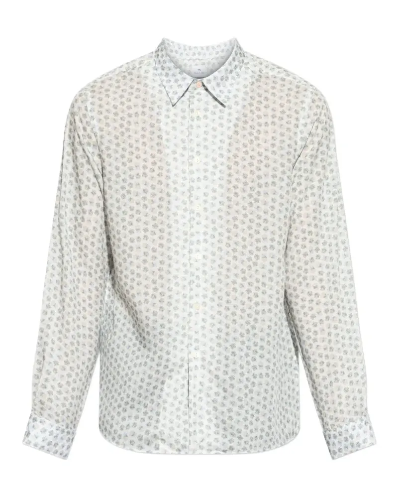 Paul Smith Hemd mit Blumenmotiv - Weiß Weiß