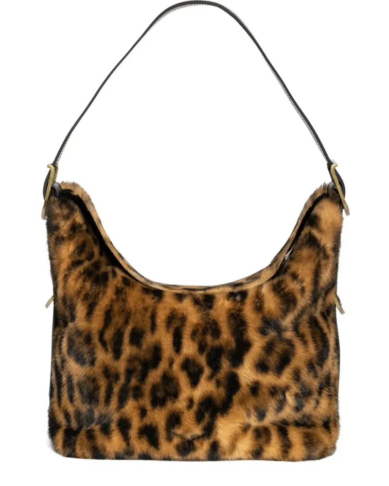 Zadig & Voltaire Schultertasche mit Leoparden-Print - Braun Braun