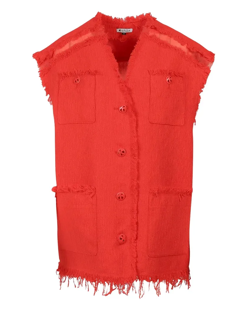 KRIZIA Fransentop mit Gürteldetail - Rot Rot