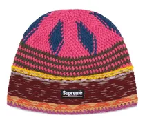 Beanie mit Logo-Patch - Rosa