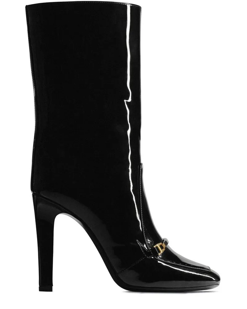 Saint Laurent Stiefel mit eckiger Kappe - Schwarz Schwarz