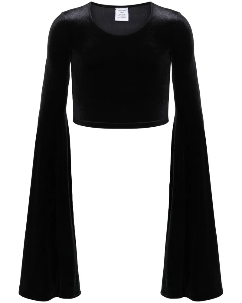 VETEMENTS Tanktop aus Velours - Schwarz Schwarz