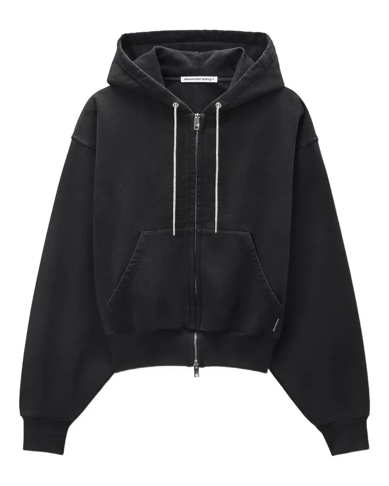 Alexander Wang Kapuzenjacke mit Kordelzug - Schwarz Schwarz