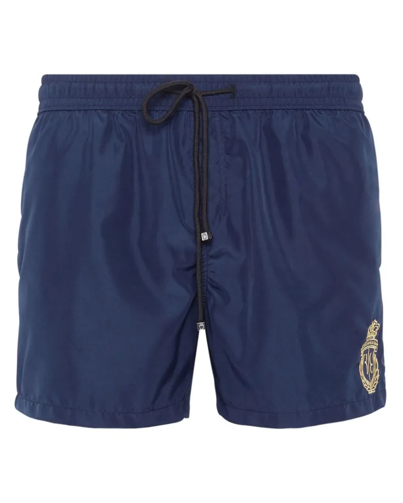 Billionaire Badeshorts mit Logo-Stickerei Blau