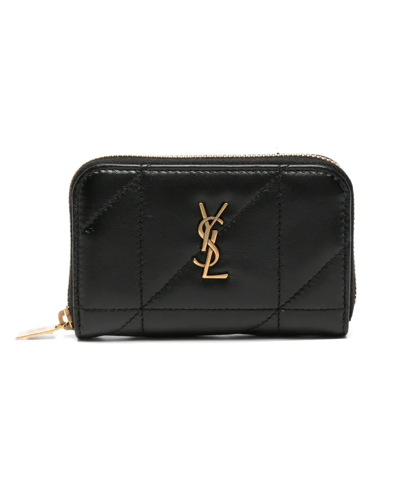 Saint Laurent YSL-plaque wallet - Schwarz Schwarz