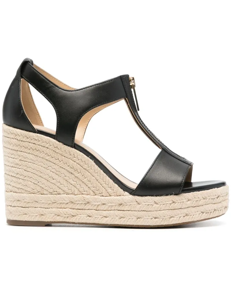Michael Kors Berkley Wedge-Sandalen 70mm - Schwarz Schwarz