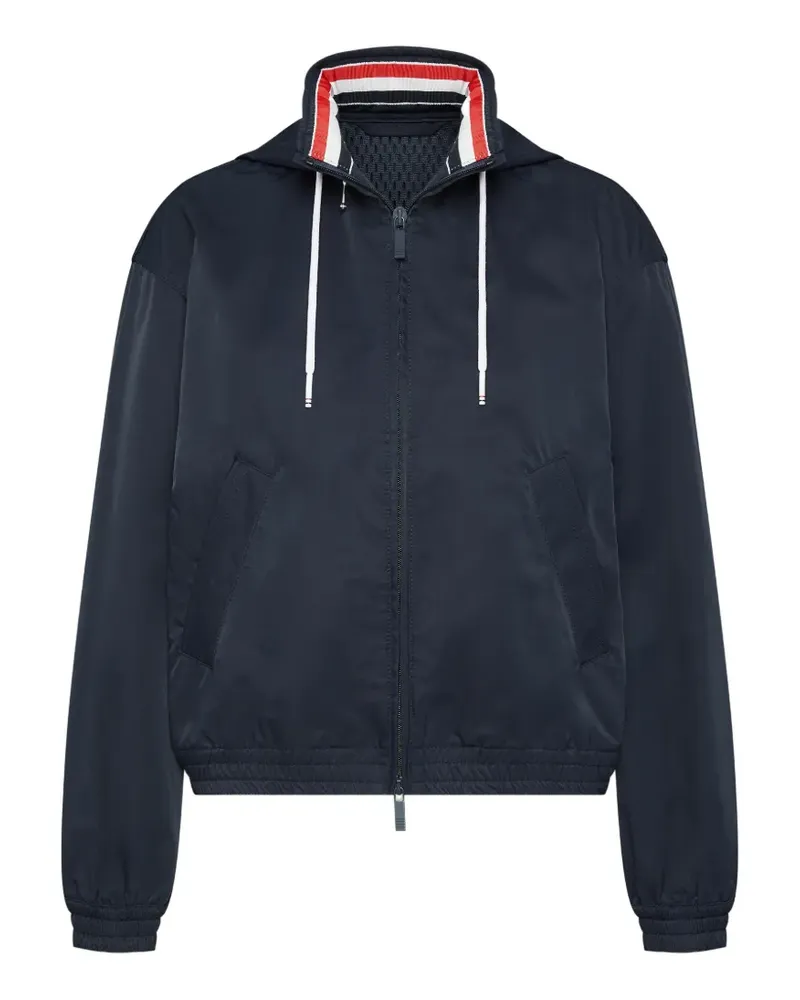Thom Browne hooded stripe jacket - Blau Blau
