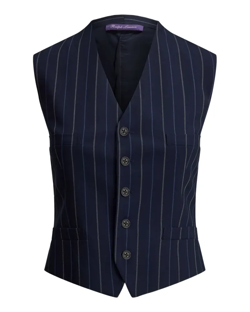 Ralph Lauren Jaiden pinstriped wool waistcoat - Blau Blau