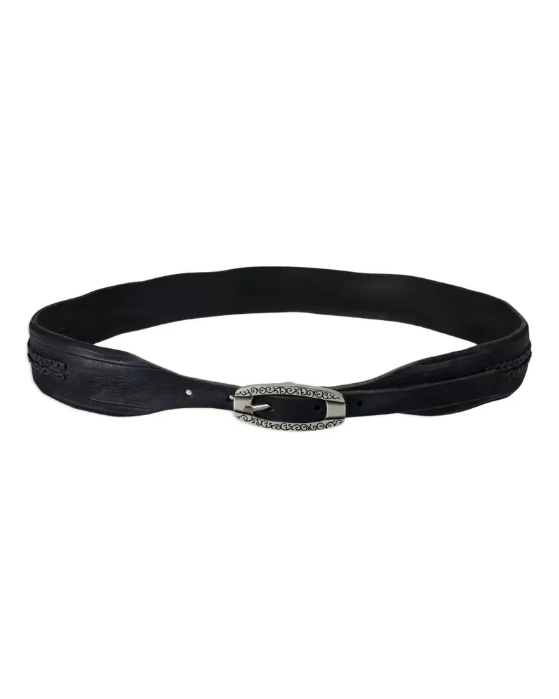 Fortela Che oval-buckle belt - Schwarz Schwarz
