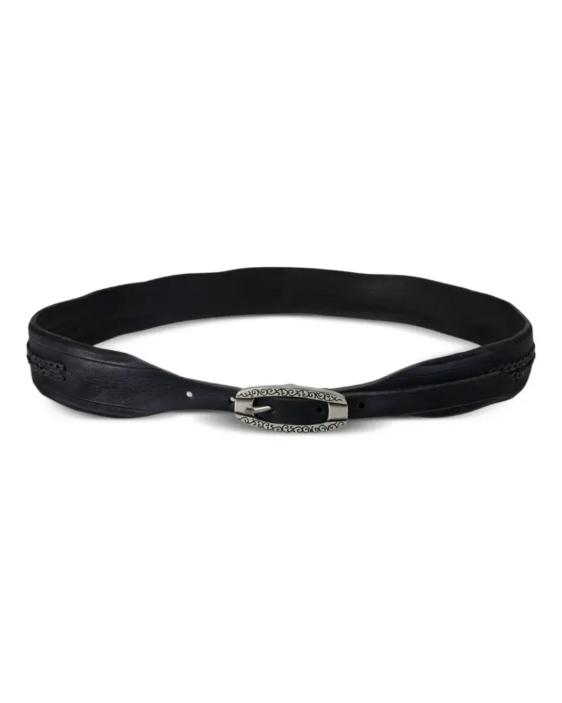 Fortela Che oval-buckle belt - Schwarz Schwarz