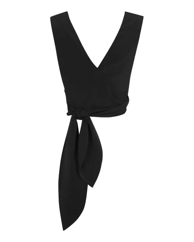 Cortana Tunez wrap-around top - Schwarz Schwarz