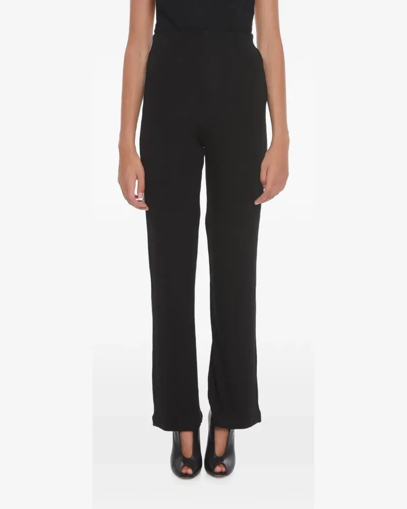 Lama Jouni ribbed-knit palazzo pants - Schwarz Schwarz
