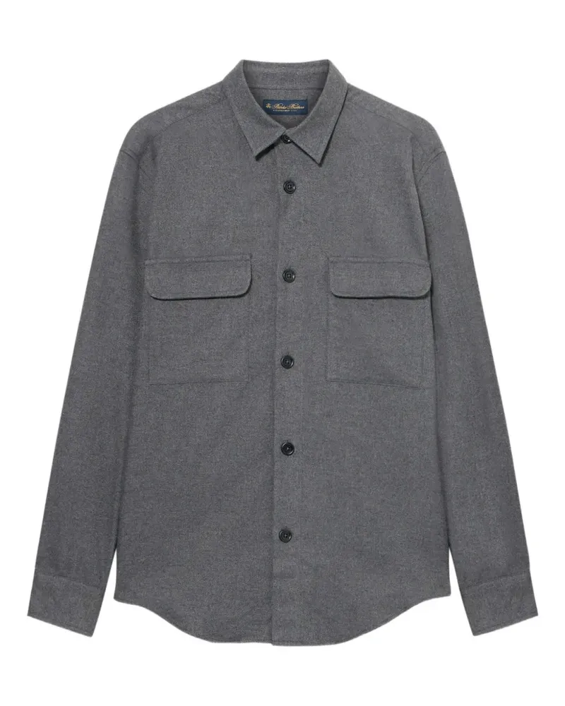 Brooks Brothers Hemd mit Klappentasche - Grau Grau