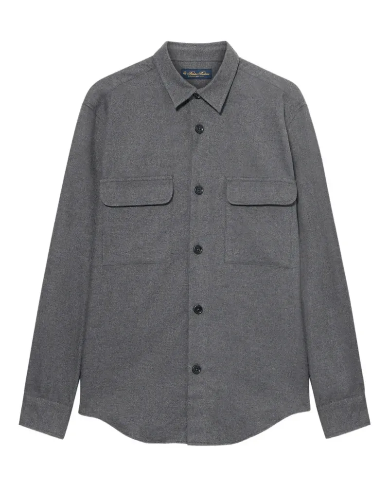 Brooks Brothers Hemd mit Klappentasche - Grau Grau