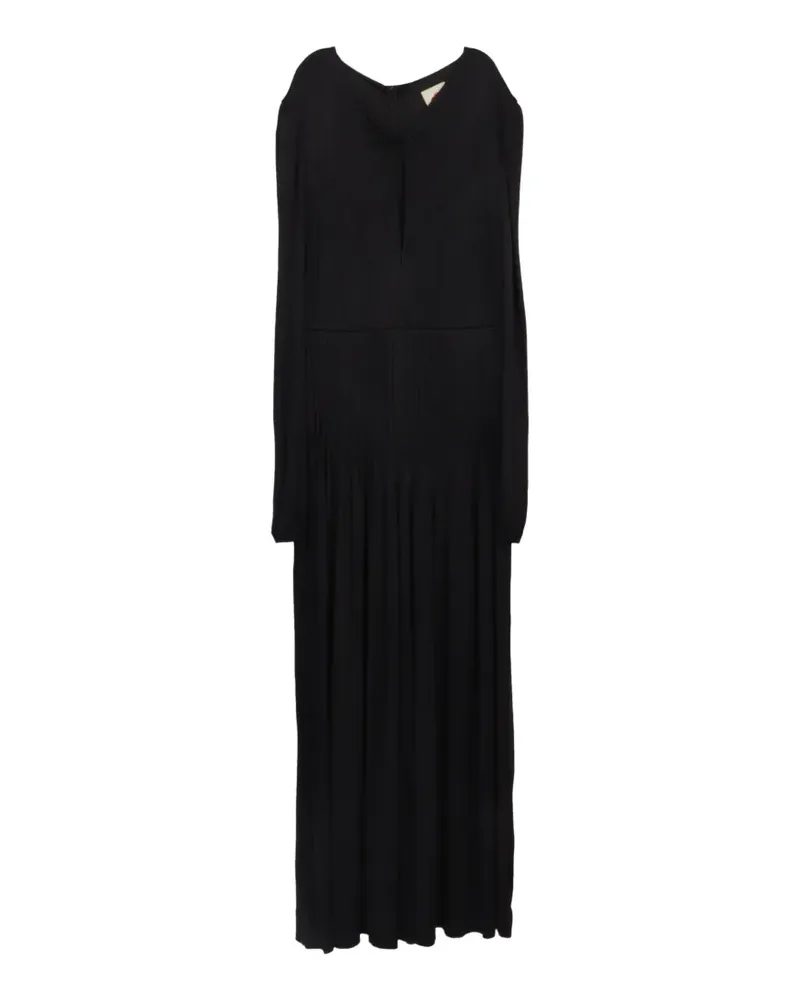FARM Rio pleated keyhole jumpsuit - Schwarz Schwarz