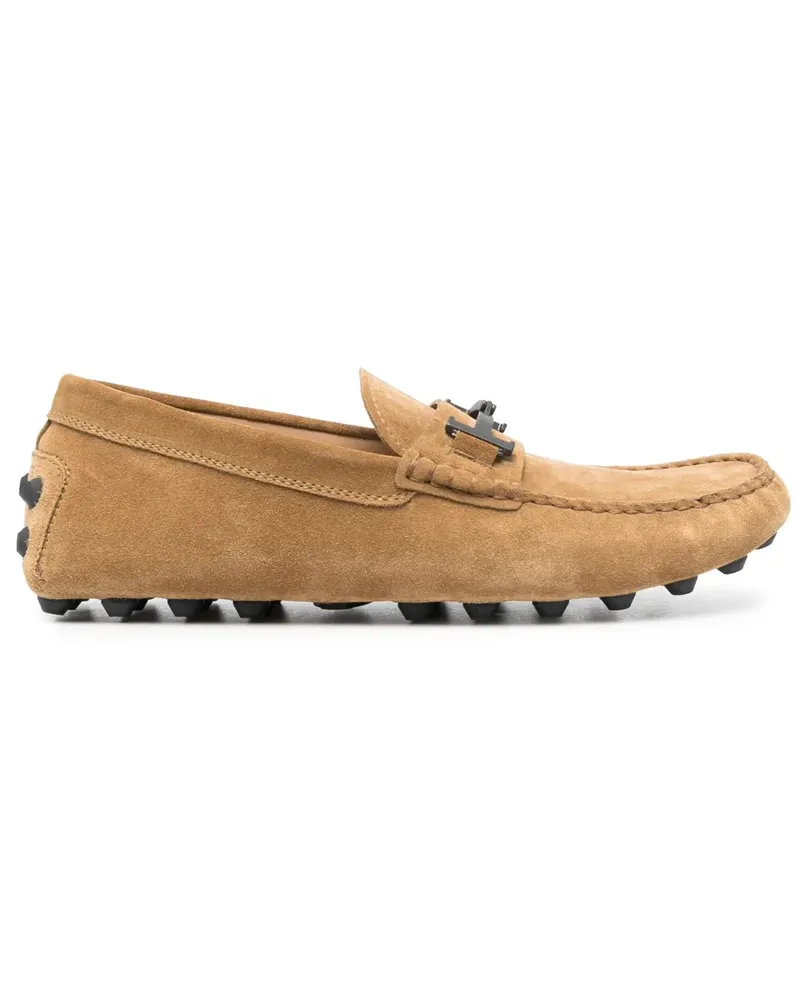 TOD'S Gommino Loafer aus Wildleder - Nude Nude