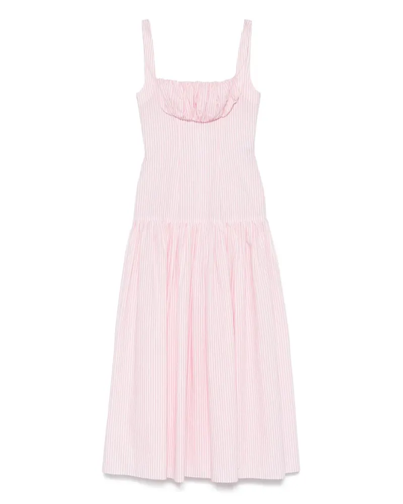 Rowen Rose Maxikleid mit Raffungen - Rosa Rosa
