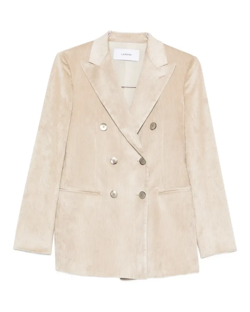 LARDINI double-breasted corduroy blazer - Nude Nude