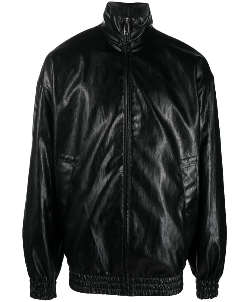 GCDS Glänzende Jacke - Schwarz Schwarz