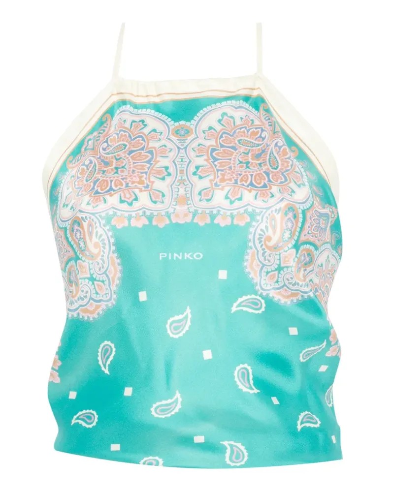 Pinko Schal mit Paisleymuster - Blau Blau