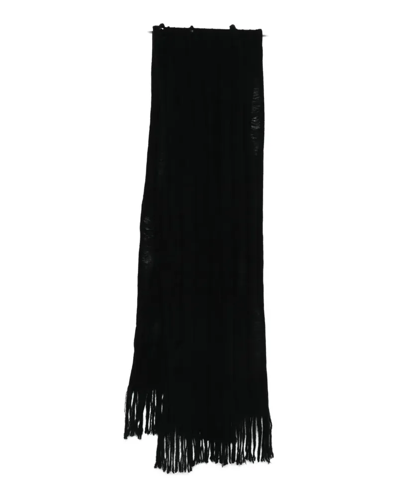 Isabel Benenato wool blend scarf - Schwarz Schwarz