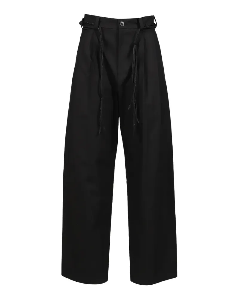 Hyein Seo macramé-belt wide-leg trousers - Schwarz Schwarz
